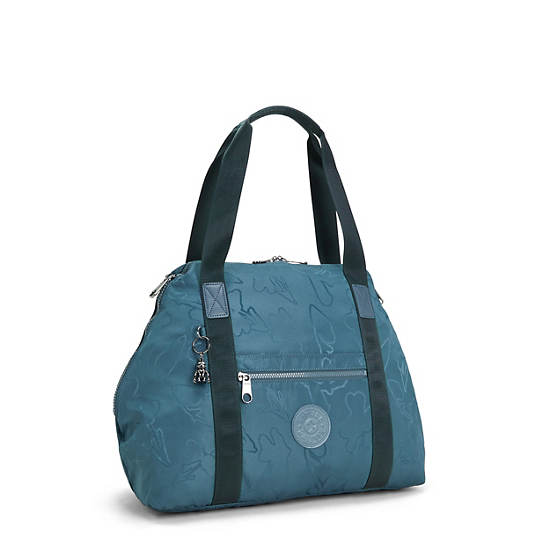 Kipling Art Medium Iconic Tote Çanta Lacivert Gri | TR 1767NW